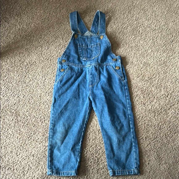 Vintage Kids Blue Denim Overalls - Picture 1 of 3
